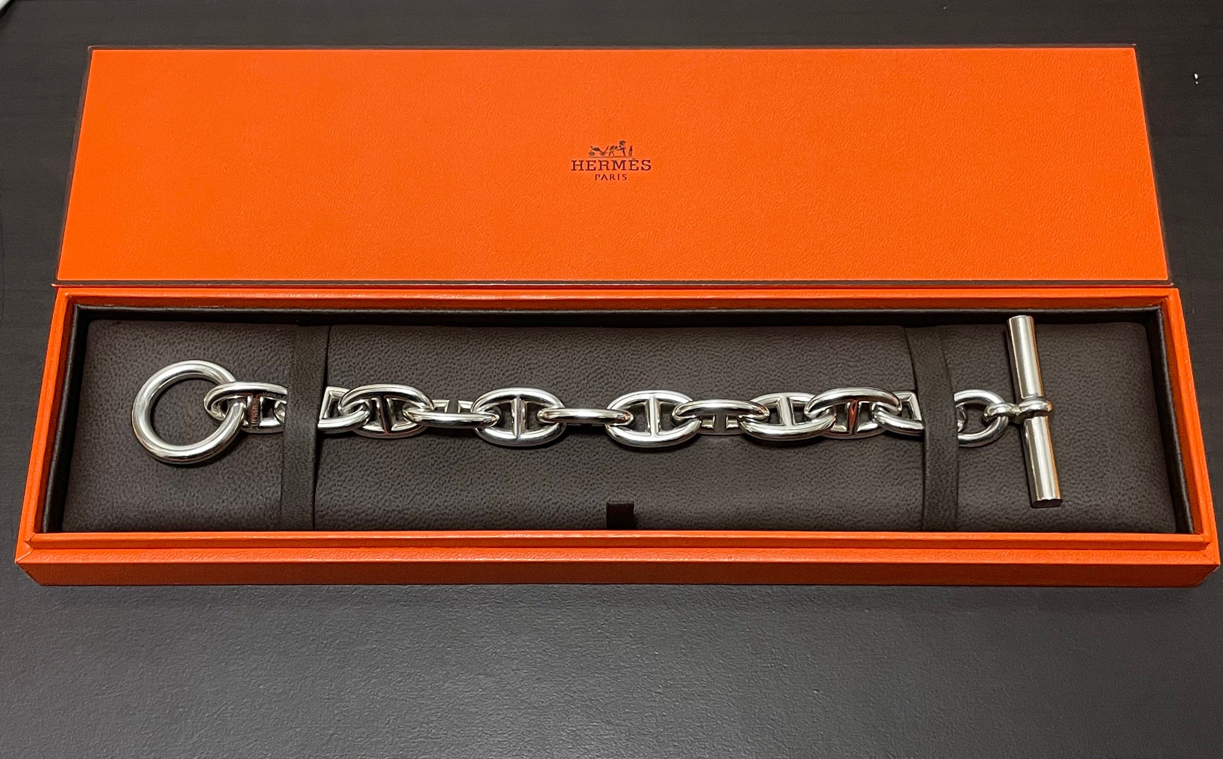 Hermes Chaine D'ancre TGM Bracelet "Silver"