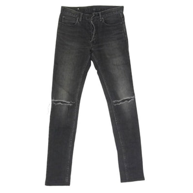 MINEDENIM マインデニム デニムパンツ 1608-1020-96-282 ダメージ ウォッシュ加工 ストレッチ ブラック スキニー デニムパンツ ブラック系 5【中古】