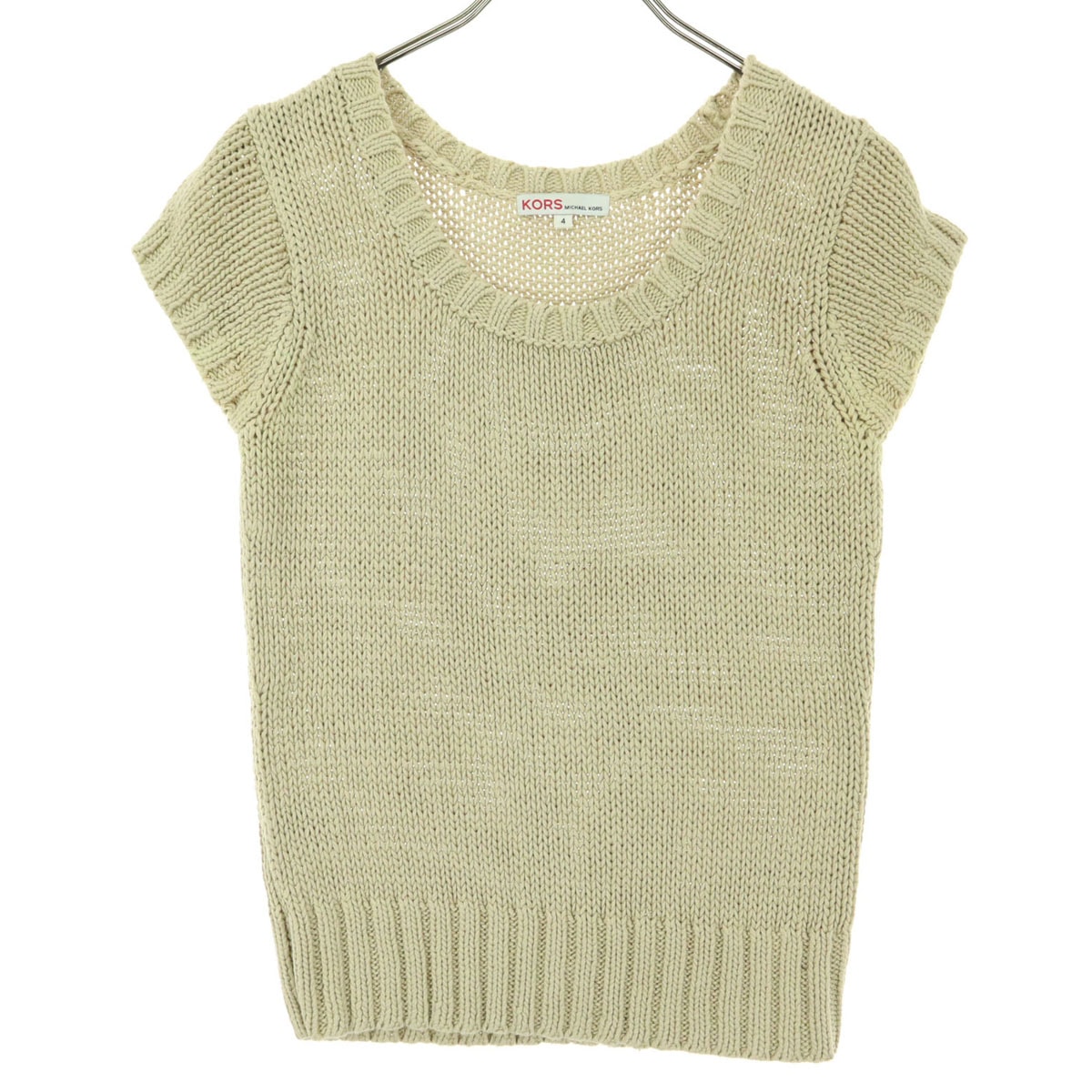 美品 Michael Kors マイケルコース フレンチスリーブ ニット 4 ベージュ