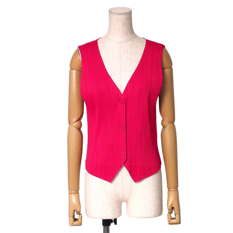 ■美品■PLEATS PLEASE ISSEY MIYAKE プリーツプリーズ イッセイミヤケ ベスト サイズ4 ジレ ブランド古着【中古】20241218/RA1972