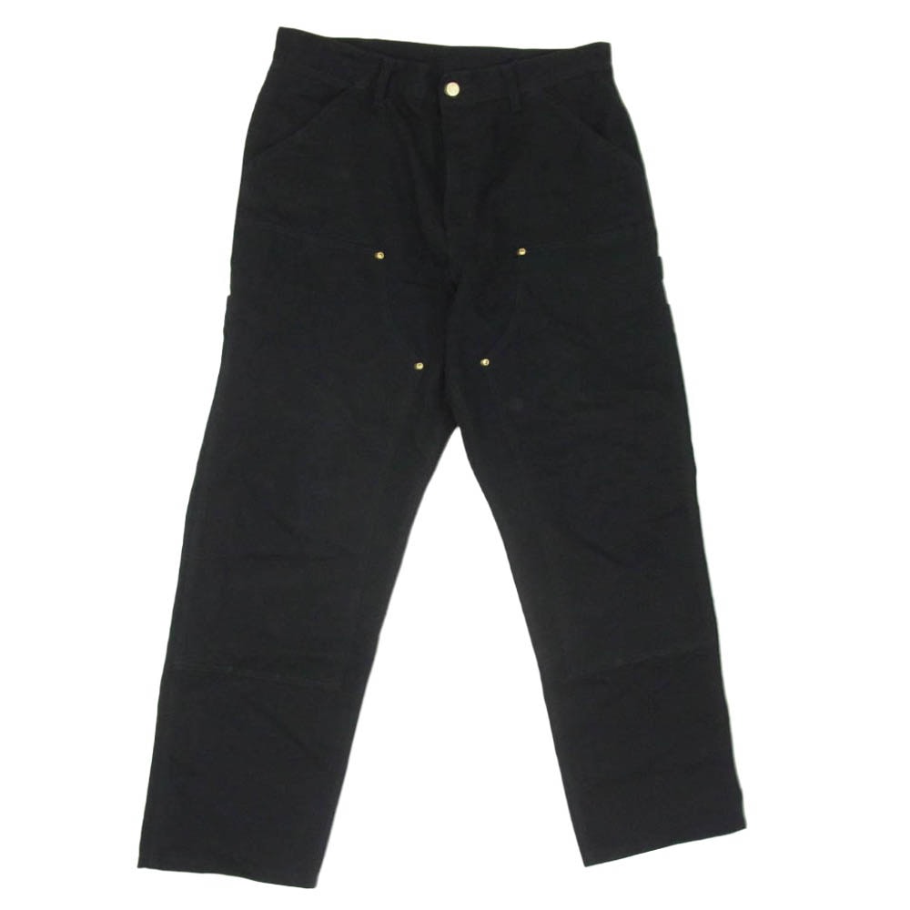 Carhartt カーハート I031501 DOUBLE KNEE PANT ダック地 ダブルニー コットン ペインターパンツ ブラック系 32【中古】