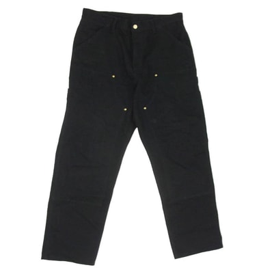 Carhartt カーハート I031501 DOUBLE KNEE PANT ダック地 ダブルニー コットン ペインターパンツ ブラック系 32【中古】