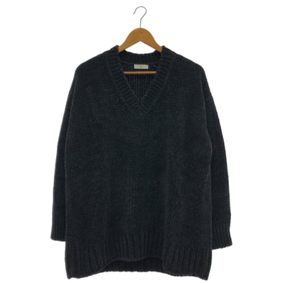 エイトン KRAGNW0813 ブラック Wool mole v neck sweater Vネックニット 02