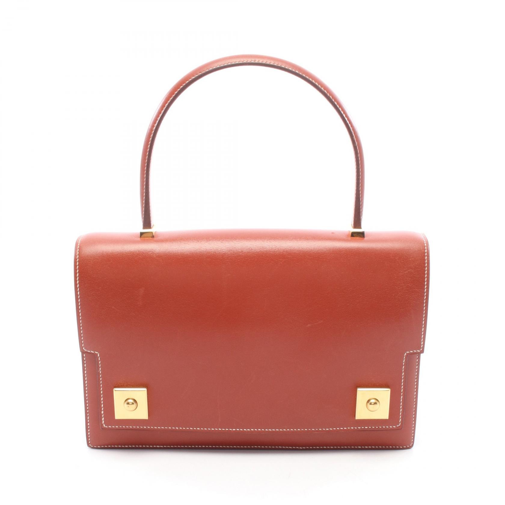 エルメス HERMES ピアノ ブリック ハンドバッグ バッグ カーフ(牛革) ボックスカーフ ○V刻印(1992年製造) レディース ブラウン系 【中古】