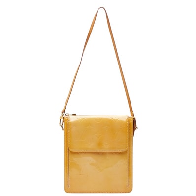 ルイ ヴィトン モノグラム ヴェルニ モット ショルダーバッグ イエロー エナメル レディース LOUIS VUITTON 【中古】