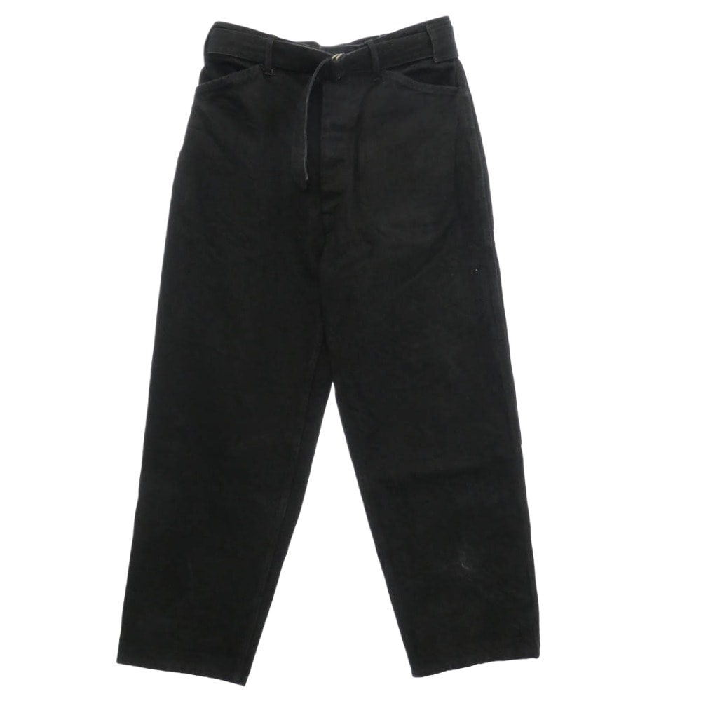 COMOLI コモリ 25AW C03-03001 ブラックデニム ベルテッドパンツ デニムパンツ ブラック系 2【中古】