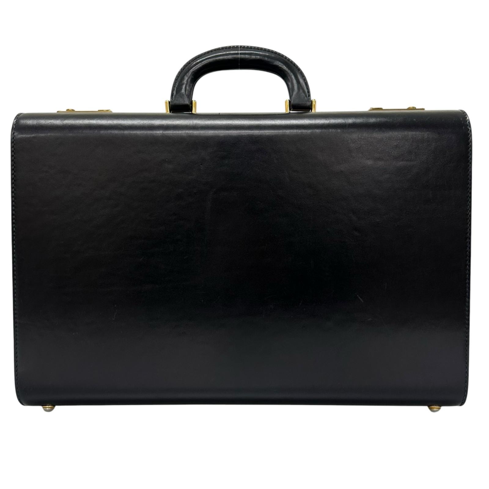 GUCCI グッチ ヴィンテージ トランク レザー ブラック【中古】 メンズ