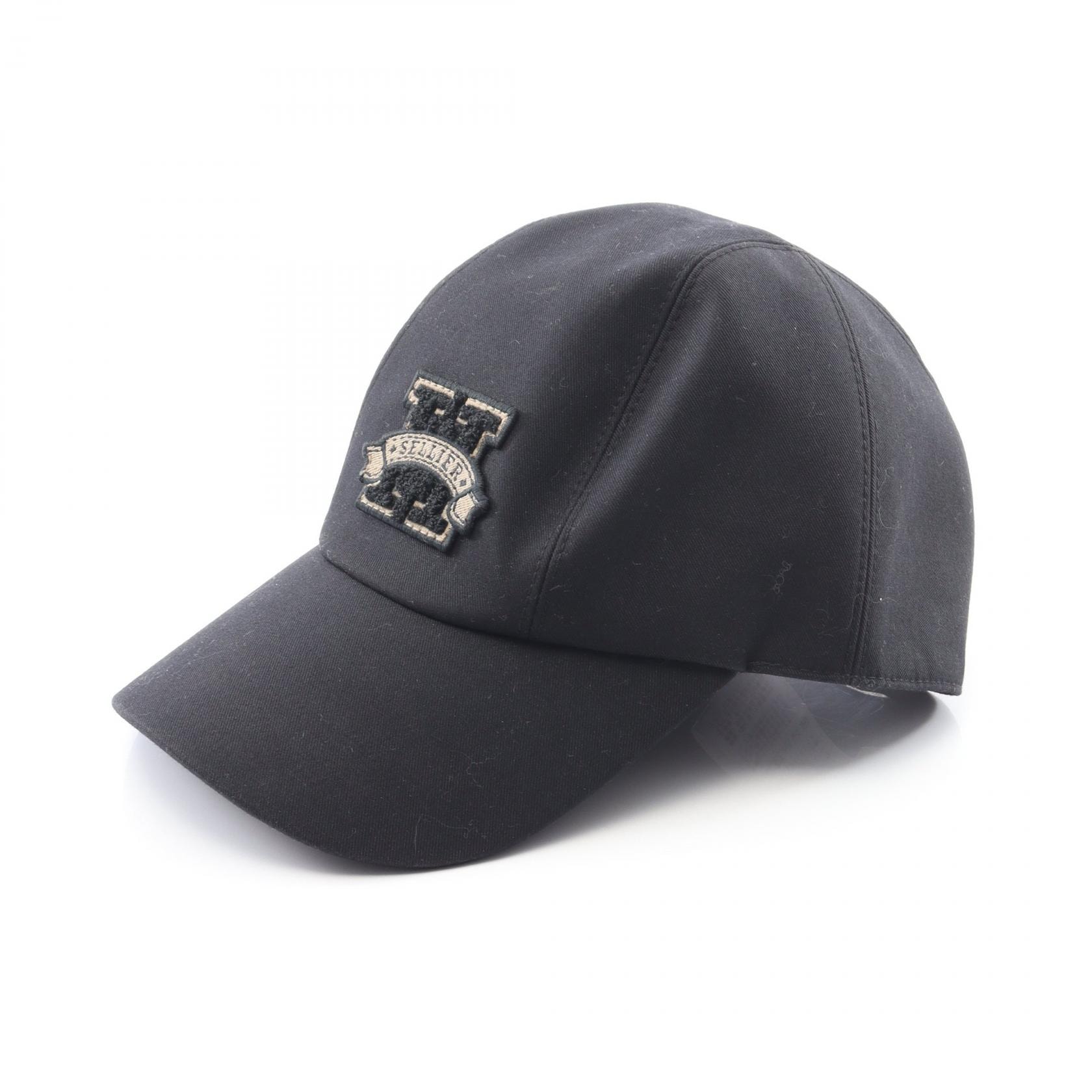 エルメス HERMES デイヴィス Hセリエ キャップ 帽子 キャンバス レディース ブラック系 【中古】