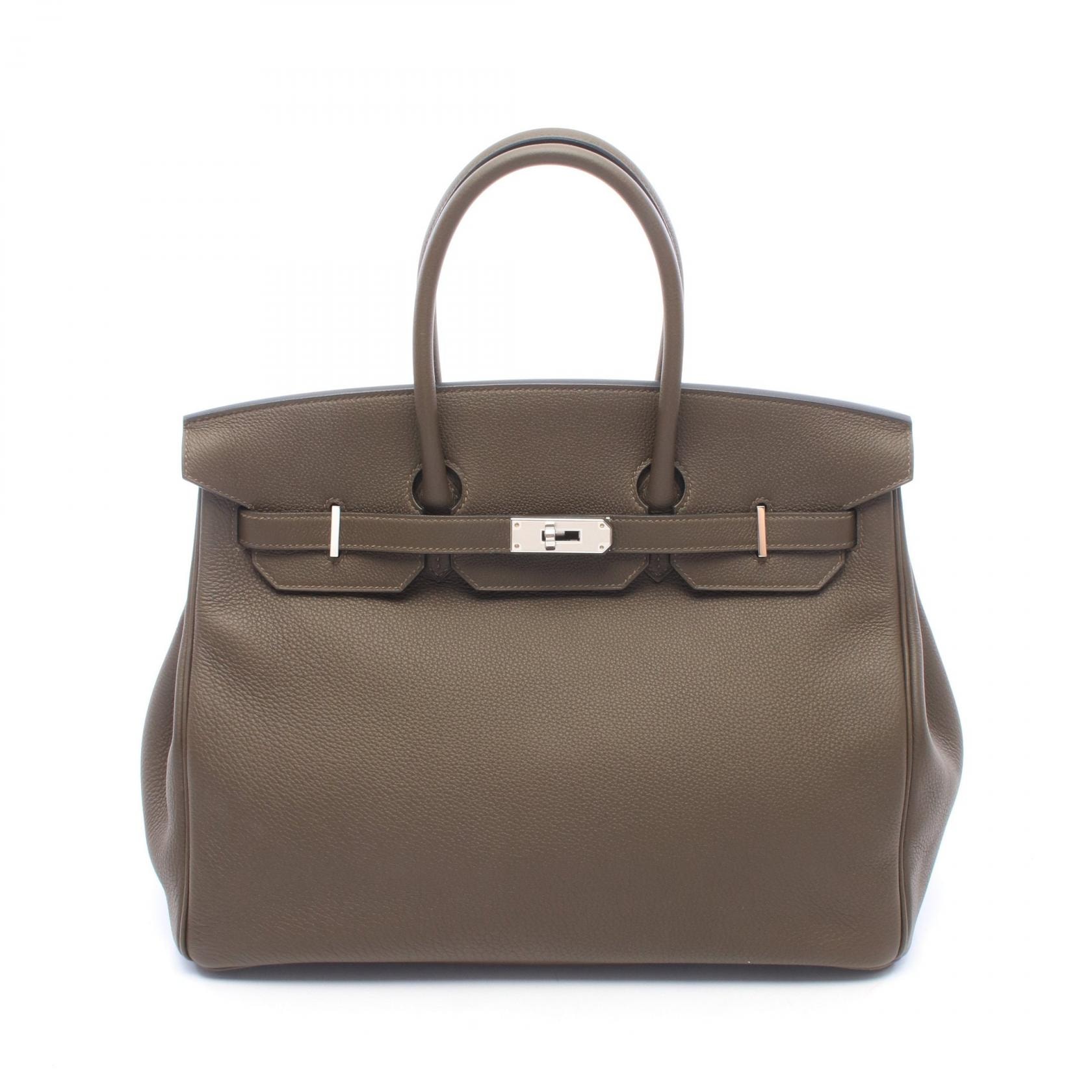 エルメス HERMES バーキン35 ヴェールロデン ハンドバッグ バッグ トゴ トゴ レディース グレー系 027767CK 【中古】