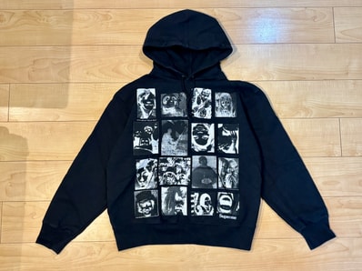 Supreme Collage Grid Hooded Sweatshirt "Black"