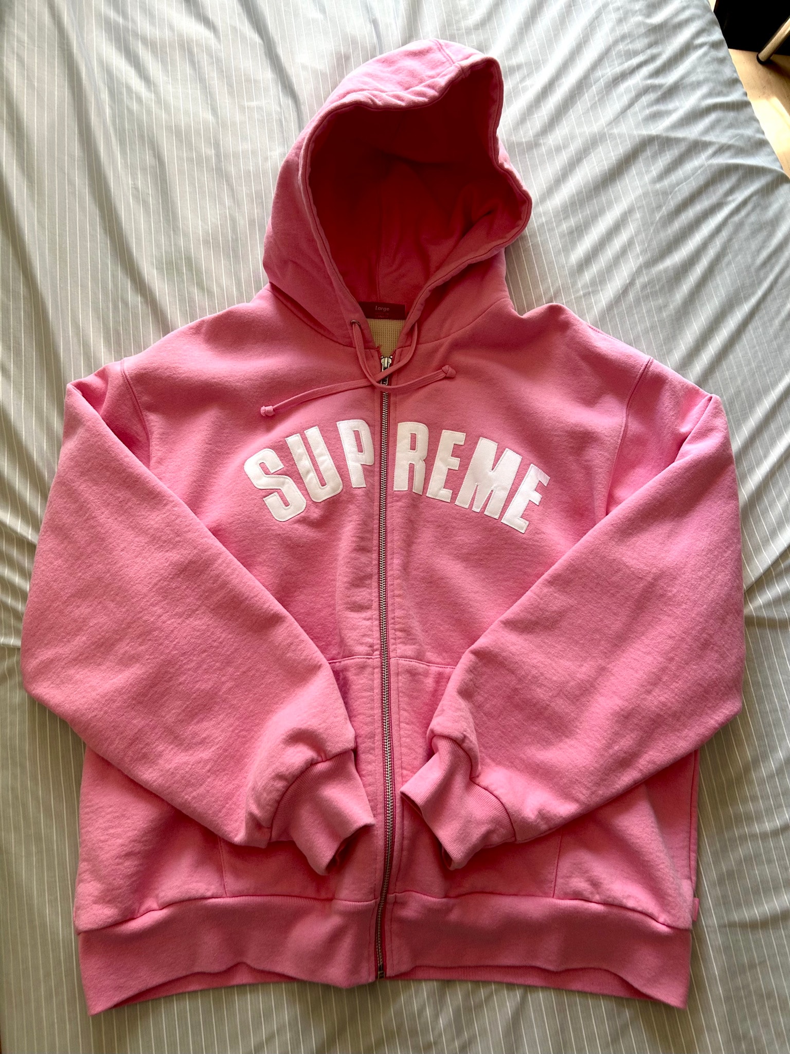 Supreme Arc Thermal Zip Up Hooded Sweatshirt "Pink"