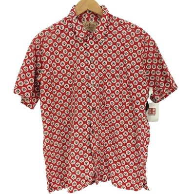 オリジナルタグ リーフ クローバー プリント S/S シャツ【1139365324724】