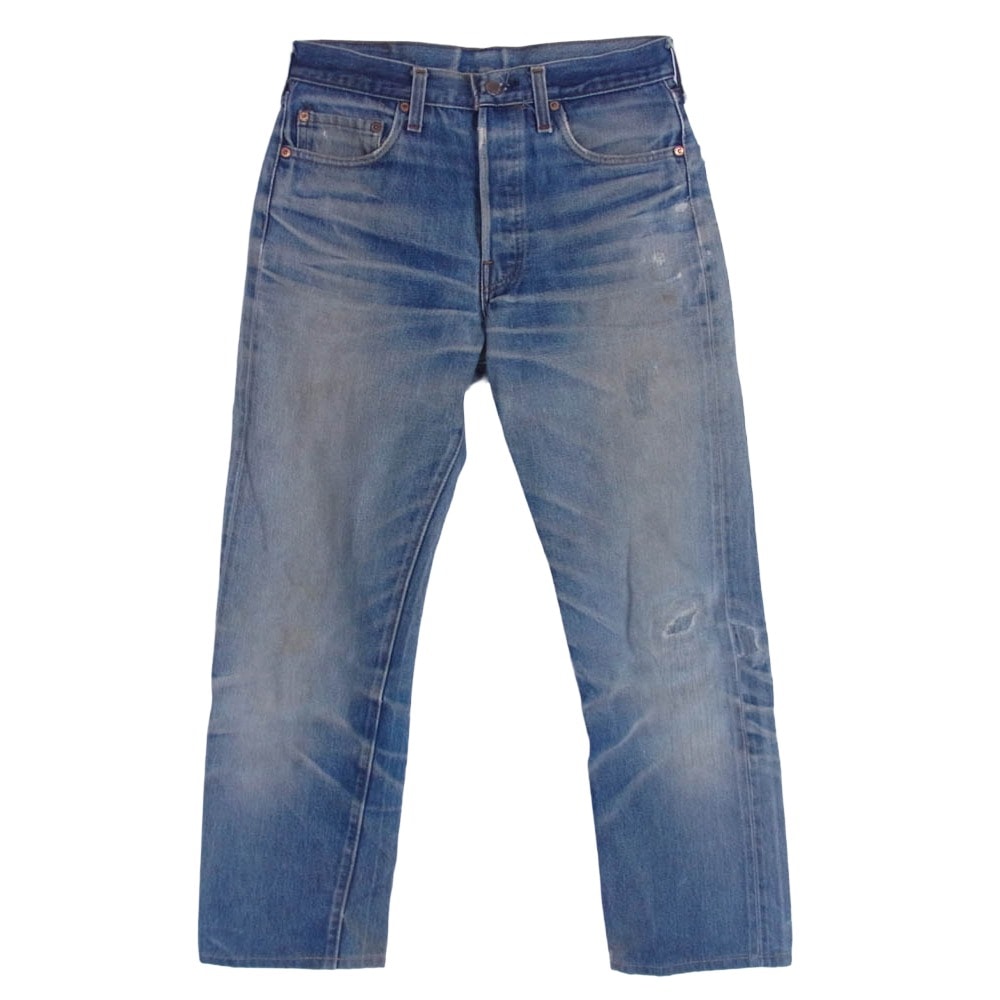 Levi's リーバイス デニムパンツ 501 赤耳 サークルR ボタン裏刻印524 黒カンヌキ デニム パンツ ブルー系 W29L38【中古】