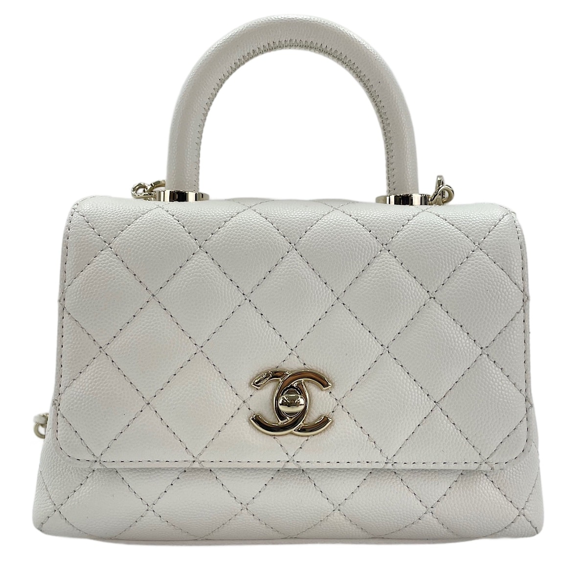 C (やや傷や汚れあり)】CHANEL(シャネル) ハンドバッグ カンボンライン