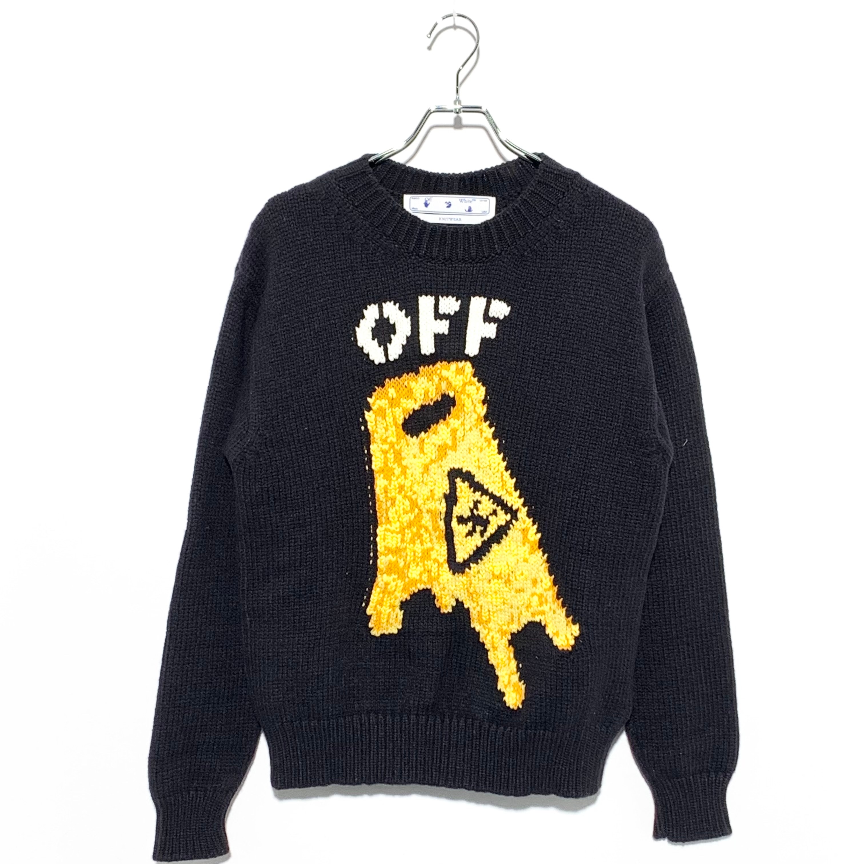 OFF WHITE Pascal Wet Floor Crewneck Knit Black