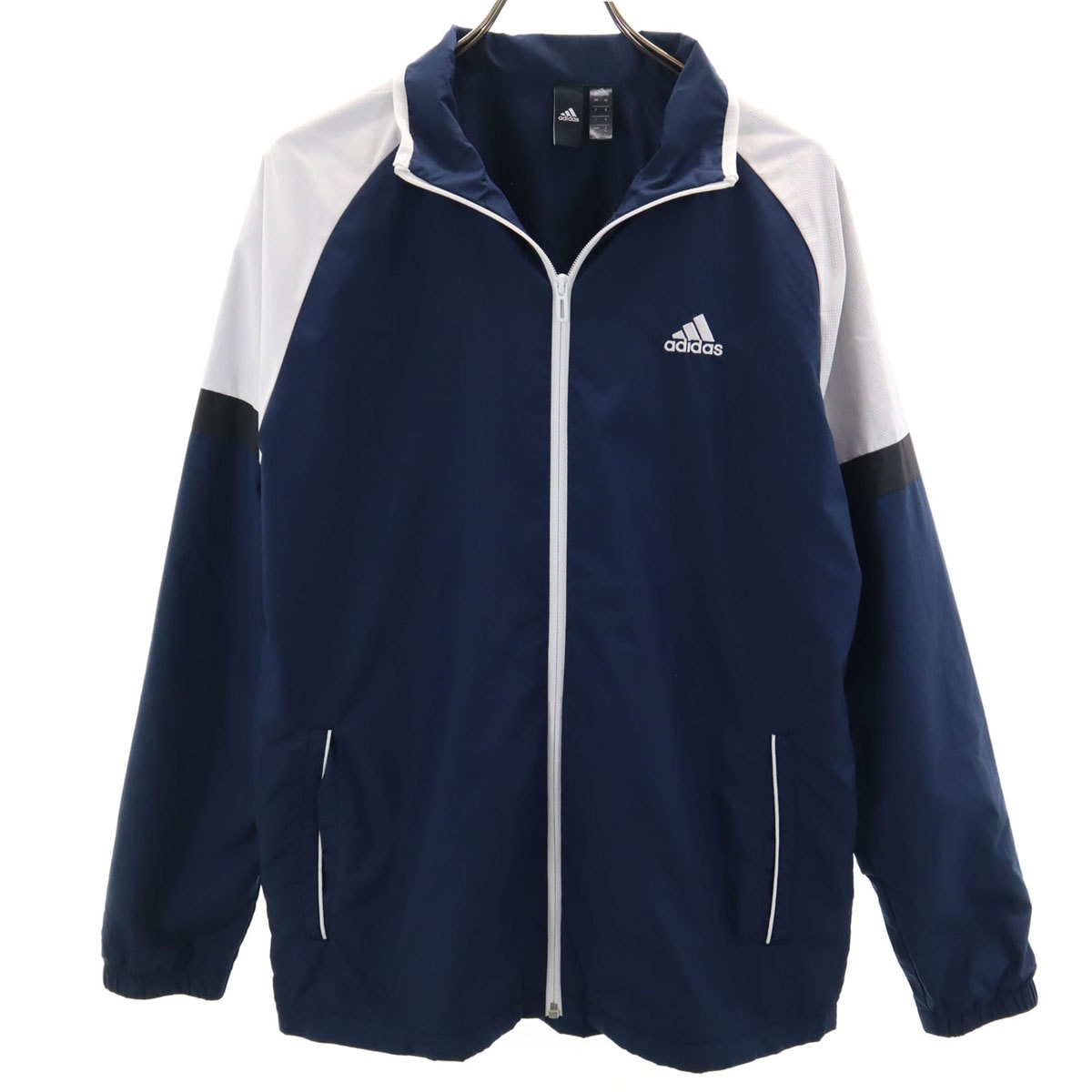 adidas アディダス ウインドブレーカー M ネイビー ジャケット 裏トリコット