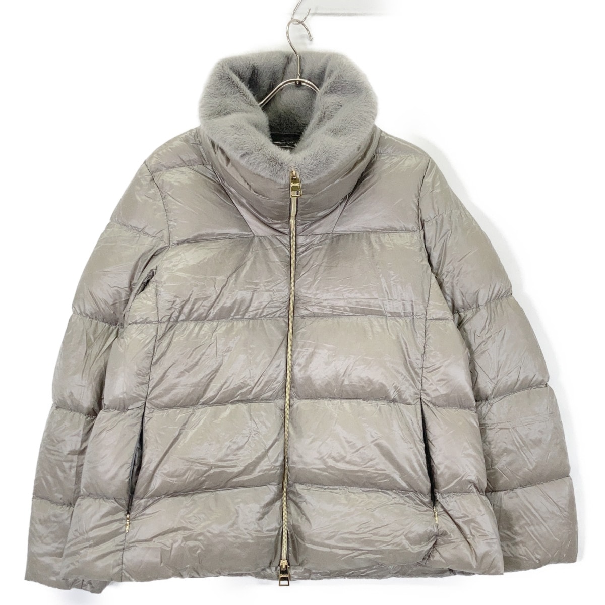 ヘルノ 【美品/国内正規】PI001923D ナイロンウルトラライト フェイクファー ダウン 44