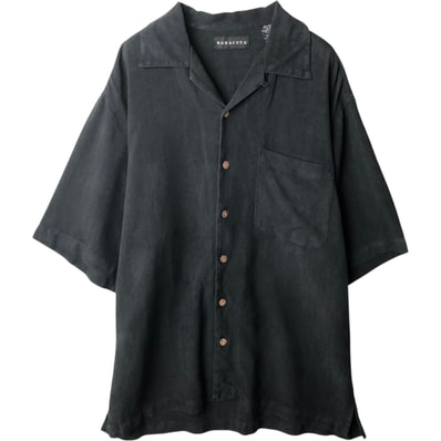 古着 BARACUTA 半袖 オープンカラー シルクシャツ ボックスシャツ メンズM相当/eaa637713