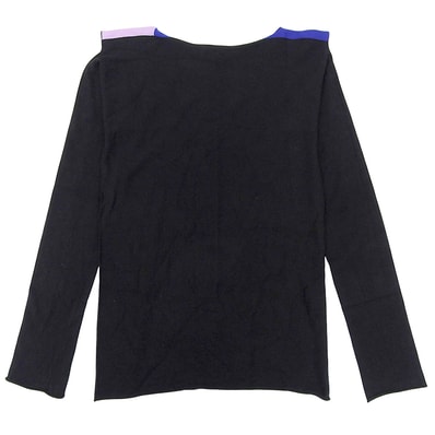 イッセイミヤケ 美品 IKKO TANAKA ボートネック ニットソー トップス レディース ブラック 3 PP01-KK772 20SS 3