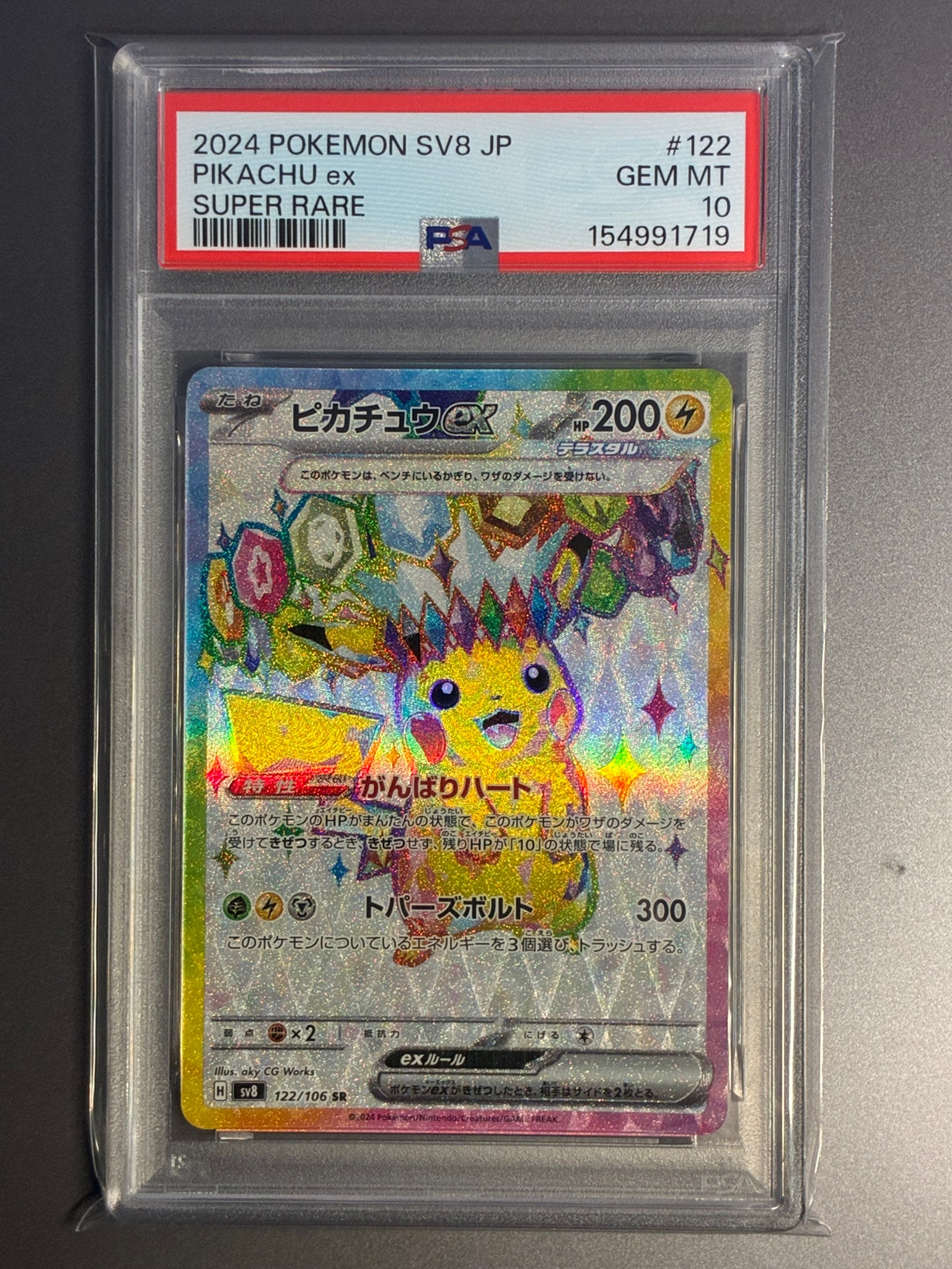 ピカチュウex SR [SV8 122/106](拡張パック「超電ブレイカー」)通販