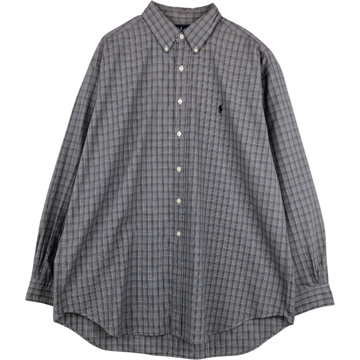 古着 ラルフローレン Ralph Lauren BLAKE 長袖 ボタンダウンチェックシャツ メンズXL相当/eaa676743