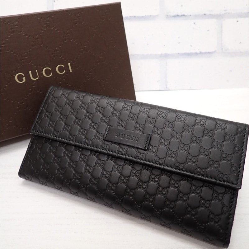 グッチ Wホック長財布 449393_BMJ1G_1000【中古】【Aランク】