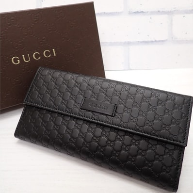 グッチ Wホック長財布 449393_BMJ1G_1000【中古】【Aランク】