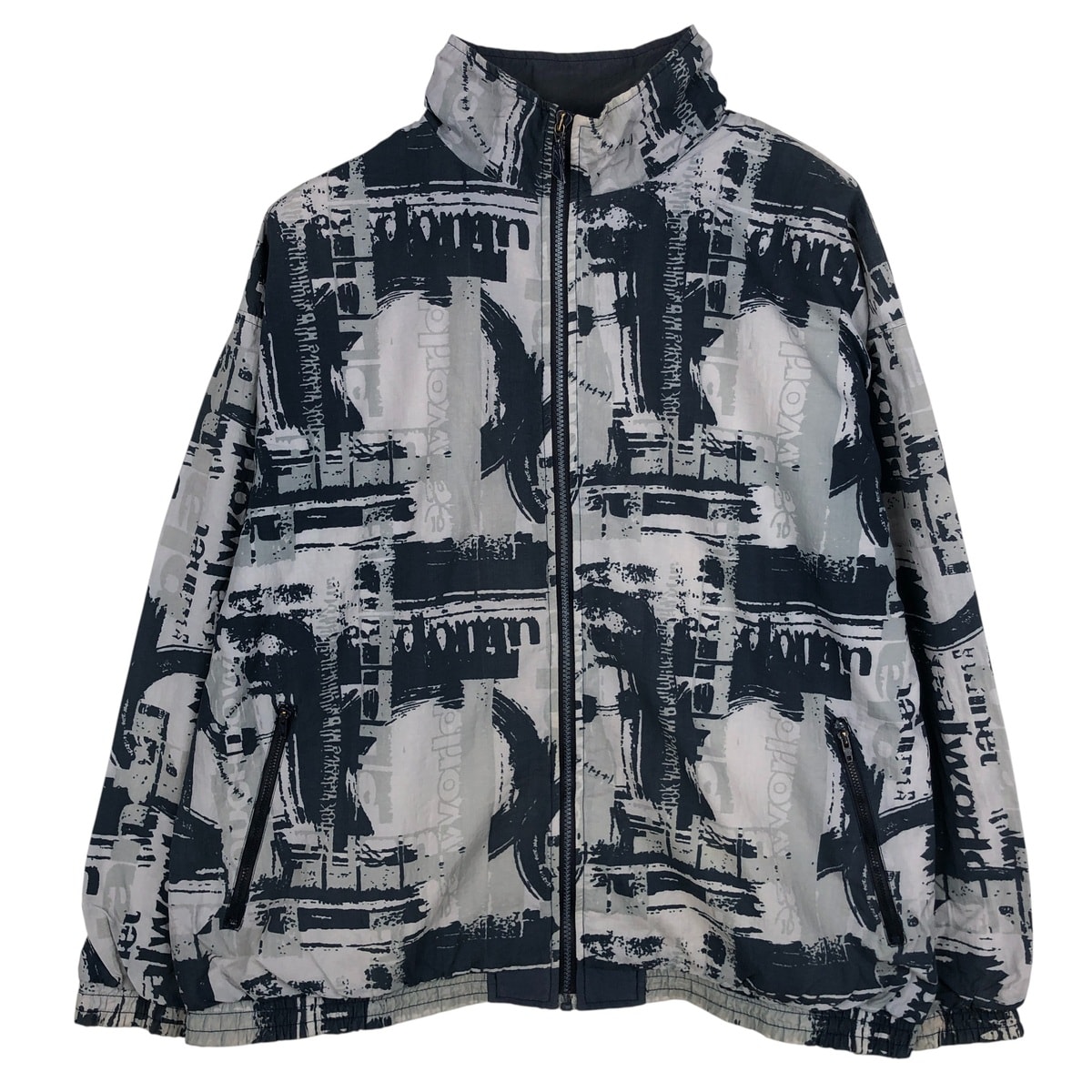 古着 90年代 リーボック Reebok 総柄 ウインドブレーカー メンズL相当 ヴィンテージ/eaa605563