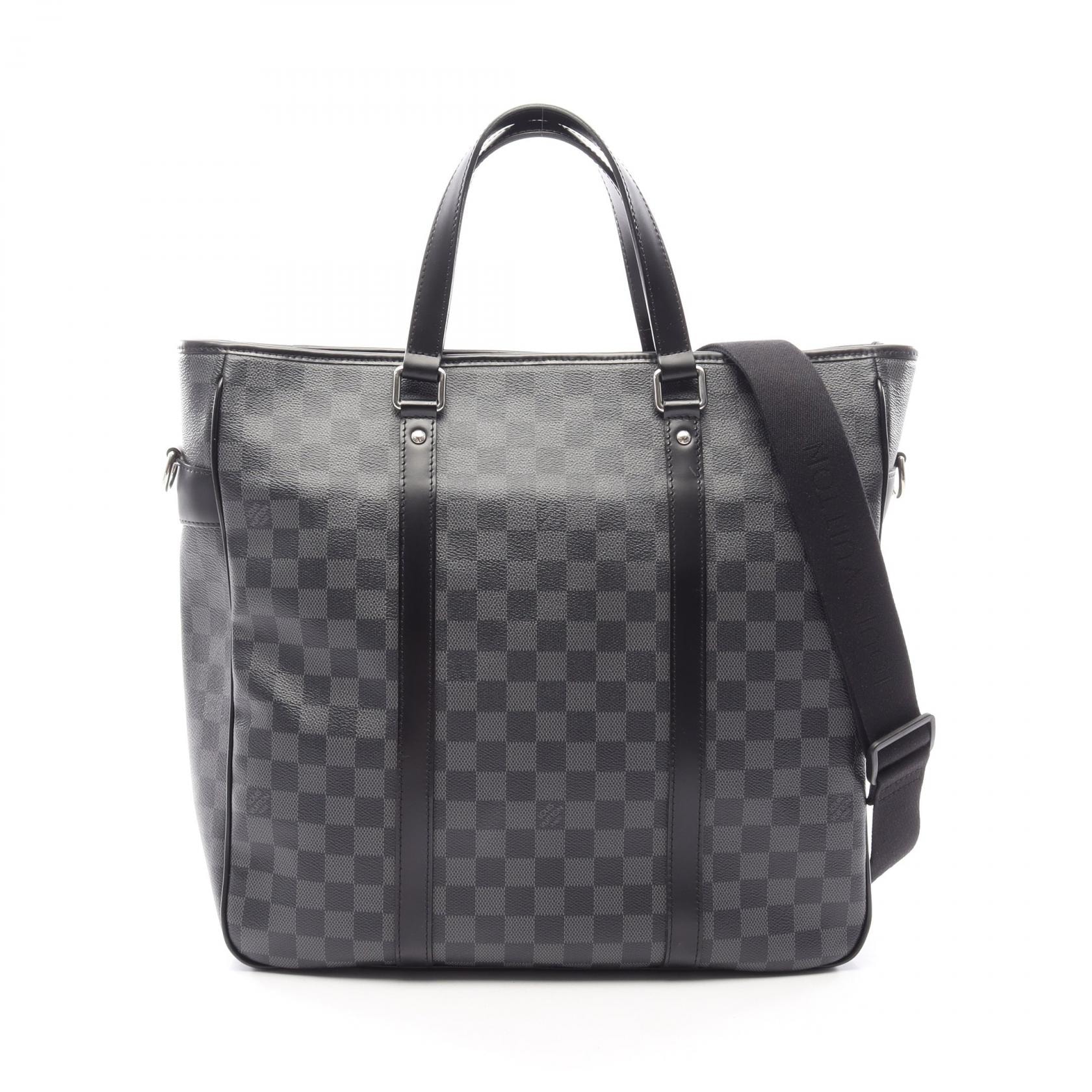 ルイ・ヴィトン LOUIS VUITTON タダオPM 2WAY トートバッグ バッグ PVCコーティングキャンバス レザー ダミエ・グラフィット メンズ ブラック系 N41259 【中古】