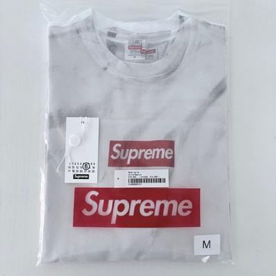 Supreme x MM6 Maison Margiela Box Logo Tee "White"