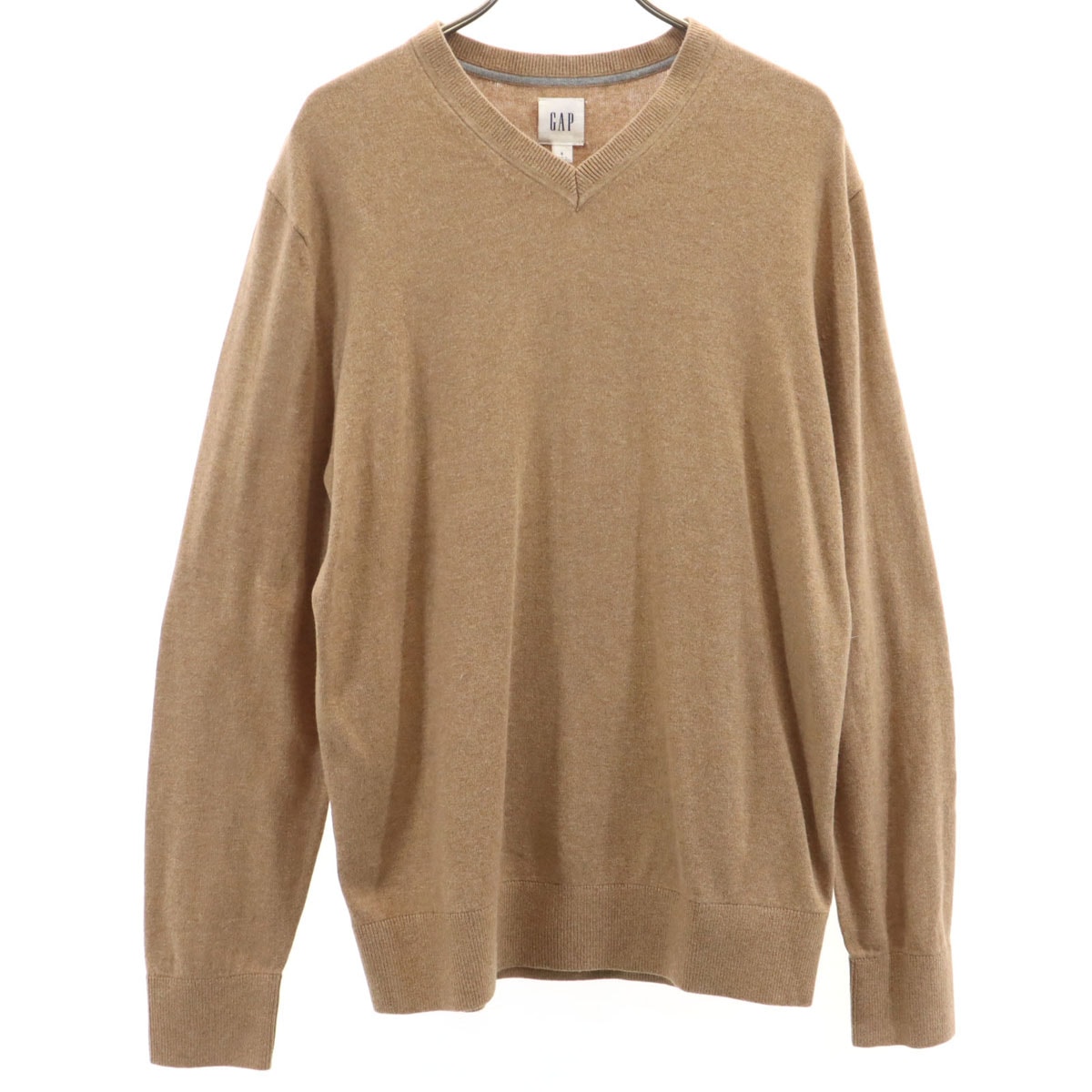 美品 GAP ギャップ 長袖 Vネック ニット S ベージュ