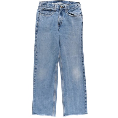 古着 カーハート Carhartt Straight Traditional Fit カットオフ ストレートデニムパンツ メンズw33相当/eaa520145