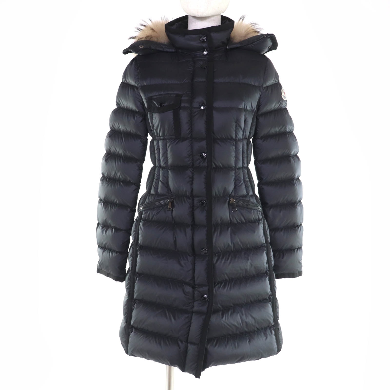 美品 モンクレール ダウンコート HERMIFUR エルミファー ブラック 0