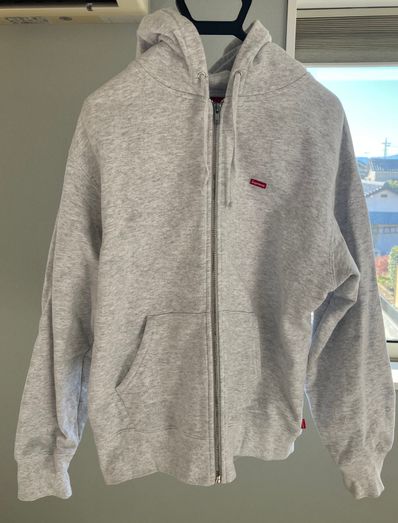 Supreme Small Box Zip Up Hooded Sweatshirt "Ash Grey"