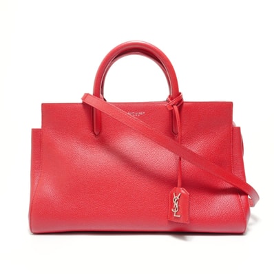 イヴ・サンローラン YSL カバ リヴ ゴーシュ レザー ハンドバッグ【中古】