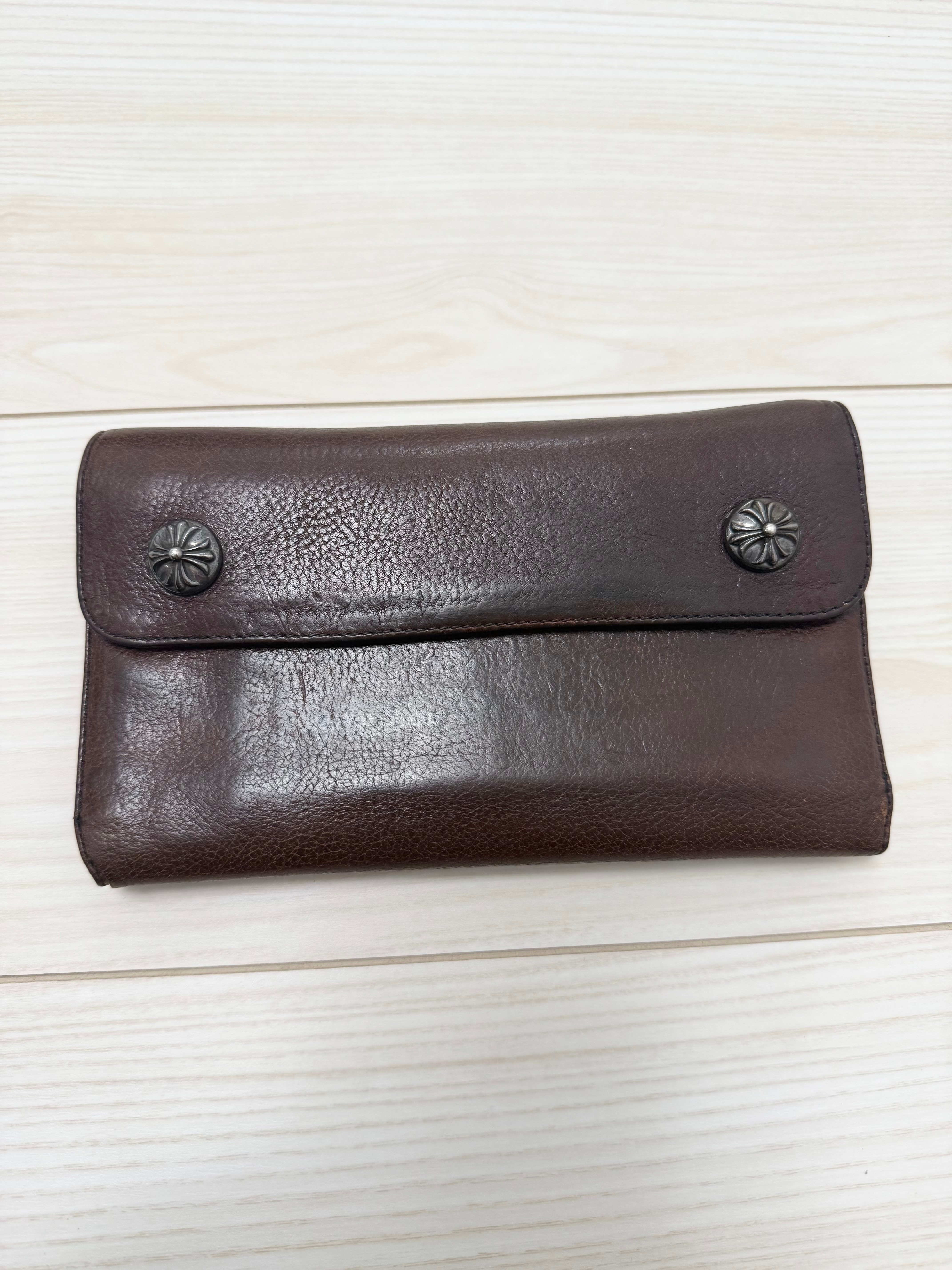 正規品!購入証明付き!クロムハーツ ブラウンウェーブ ウォレット 財布