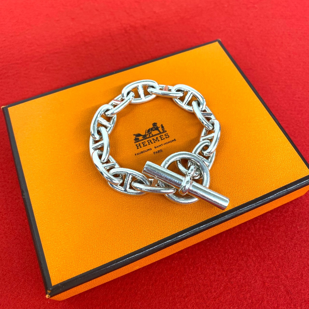 HERMES エルメス シェーヌダンクル GM 12コマ ブレスレット シルバー925 ブレスレット シルバー
39569