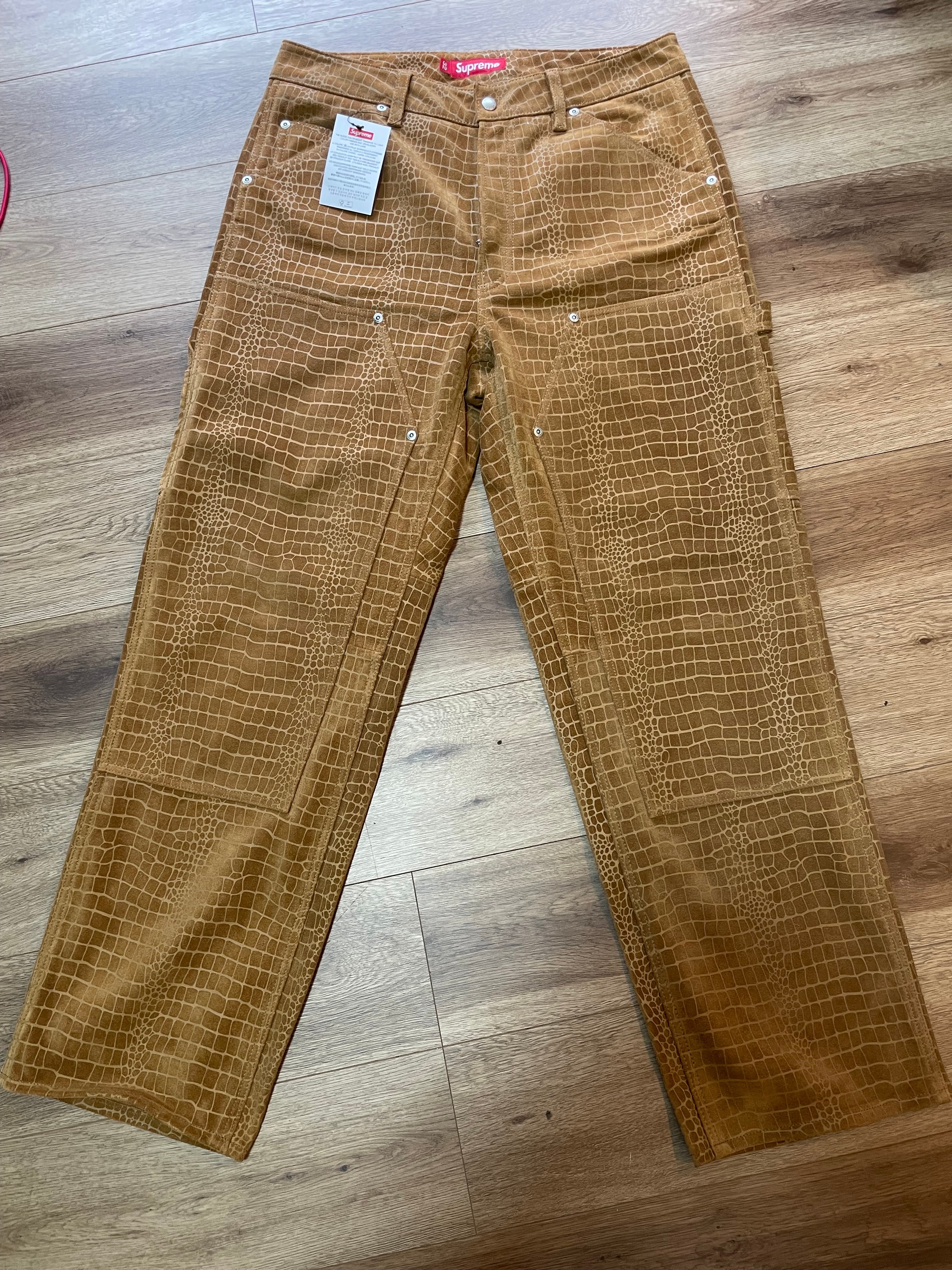 Supreme Suede Double Knee Painter Pant "Croc"