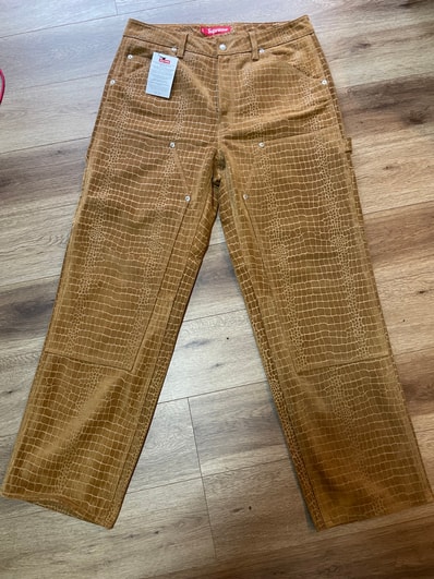 Supreme Suede Double Knee Painter Pant "Croc"