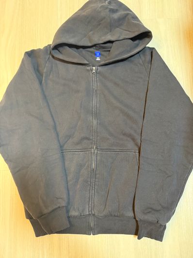 YEEZY GAP Doubleface Wide Silhouette Zip Up Sweat Hoodie "Black"
