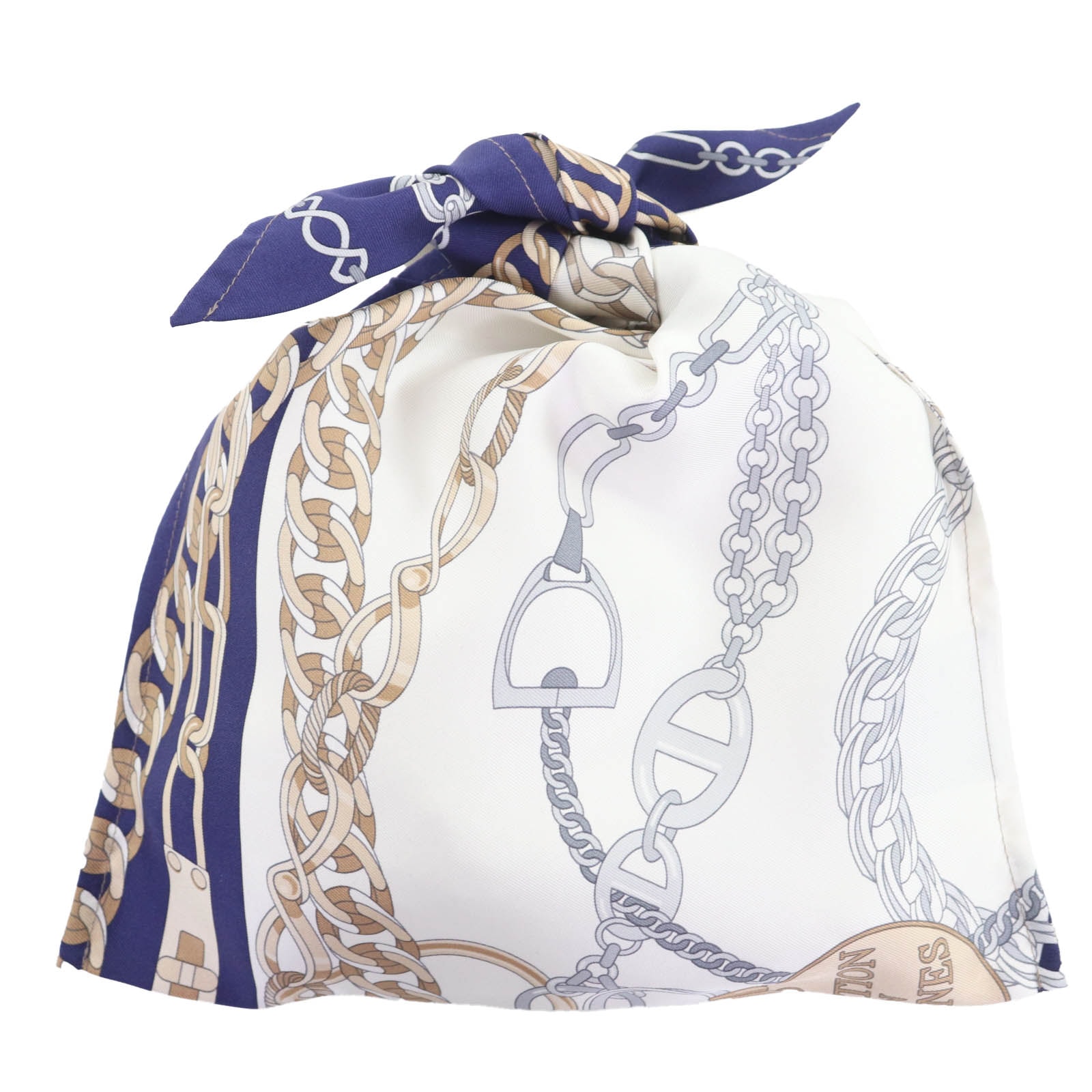 極美品 エルメス その他小物 プティアッシュ フロシキ PM ネイビー レディース