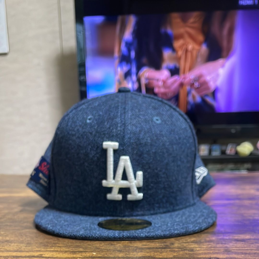 NEW ERA 59Fifty Moon Los Angeles Dodgers Tweed Light "Blue"