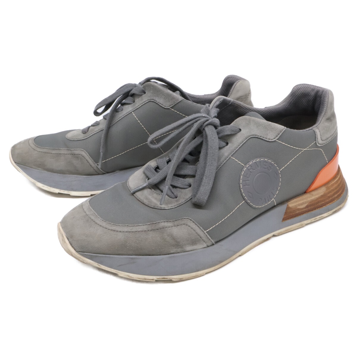 エルメス Drive セリエモチーフ スエード/メッシュ スニーカー 41