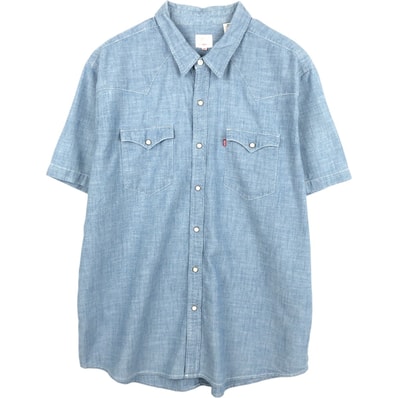 古着 リーバイス Levi's 半袖 ウエスタンシャツ メンズXXL相当/eaa670067