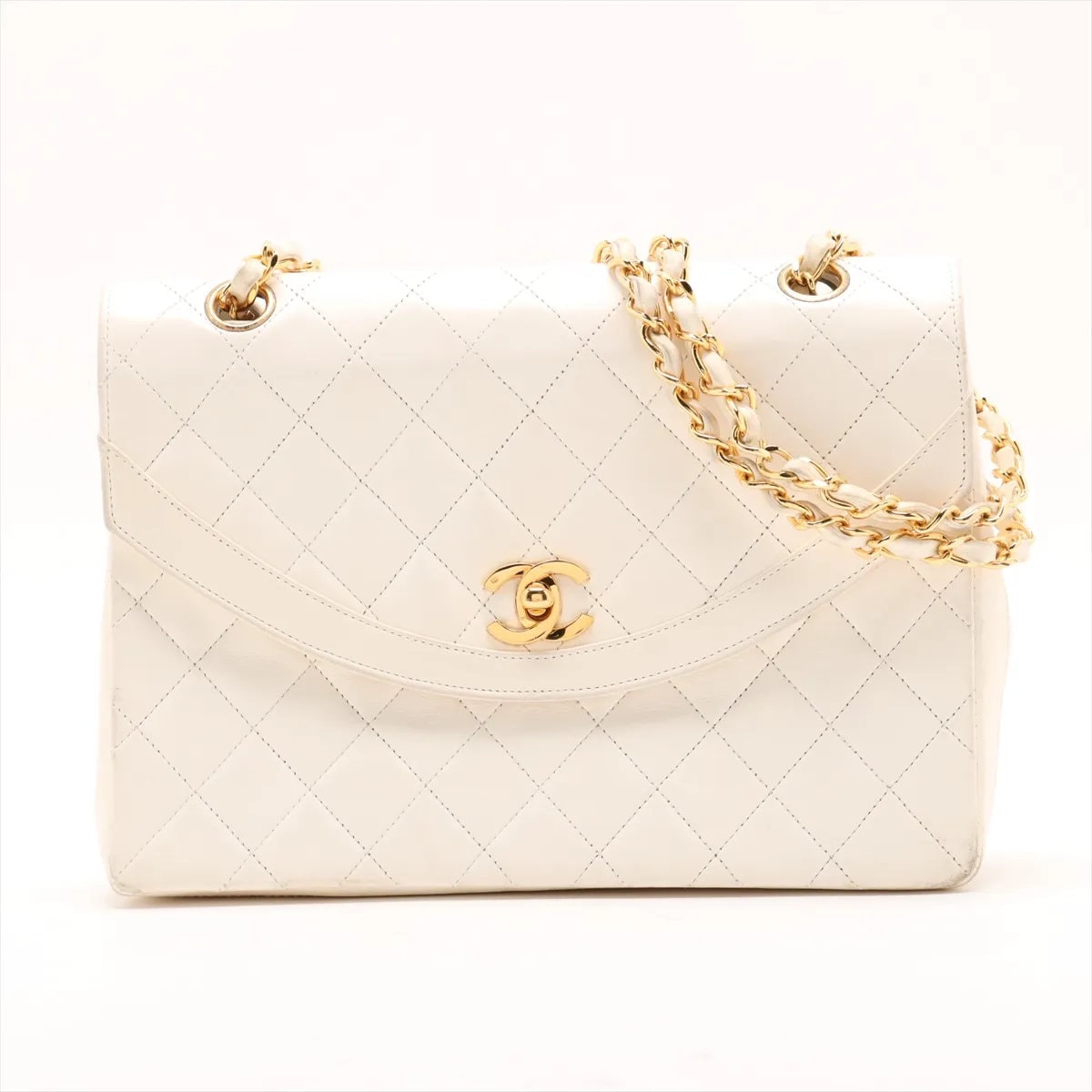 ■美品 シャネル マトラッセラムスキン チェーンショルダーバッグ