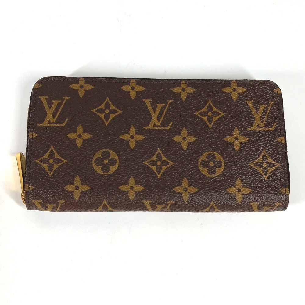 ルイヴィトン LOUIS VUITTON ジッピーウォレット M41895 モノグラム ラウンドファスナー 長財布 モノグラムキャンバス フューシャ ブラウン 新品同様