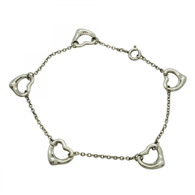 【6jcb0690-k】ティファニー ブレスレット オープンハート 5P シルバー925【中古】レディース