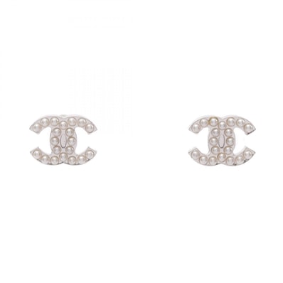 シャネル CHANEL 05V ココマーク ピアス ジュエリー メタル / フェイクパール レディース シルバー系 / ホワイト系 【中古】
