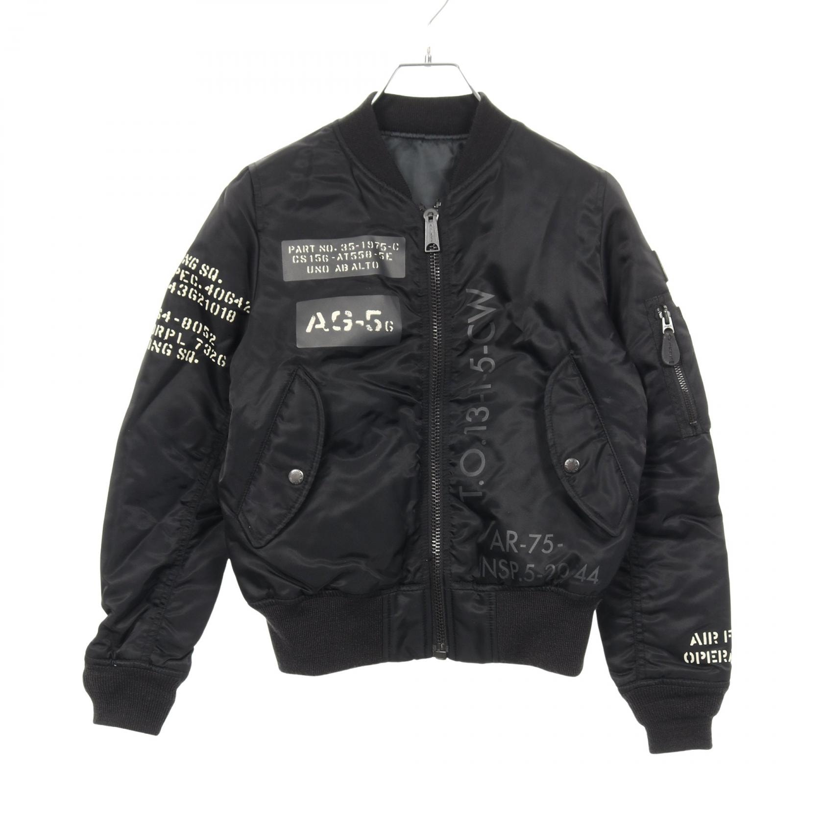 アヴィレックス AVIREX フライトジャケット ミリタリージャケット 衣料品 アウター ナイロン レディース ブラック系 / グリーン系 6252054 【中古】