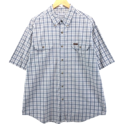 古着 カーハート Carhartt チェック柄 ボタンダウン 半袖 ワークシャツ メンズXL相当/eaa551159